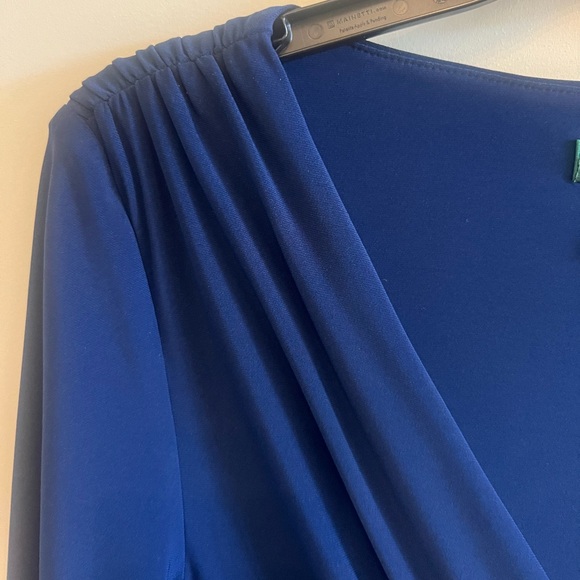 Lauren Ralph Lauren Royal Blue 3/4 Sleeve Dress - Picture 3 of 9